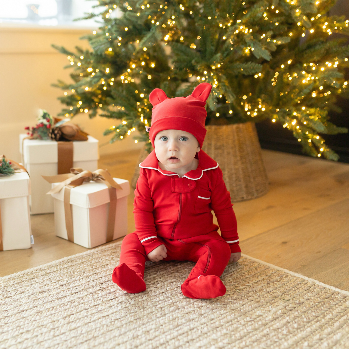 Bear Ear Hat - Red