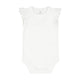 Organic Eyelet Sleeve Bodysuit - White