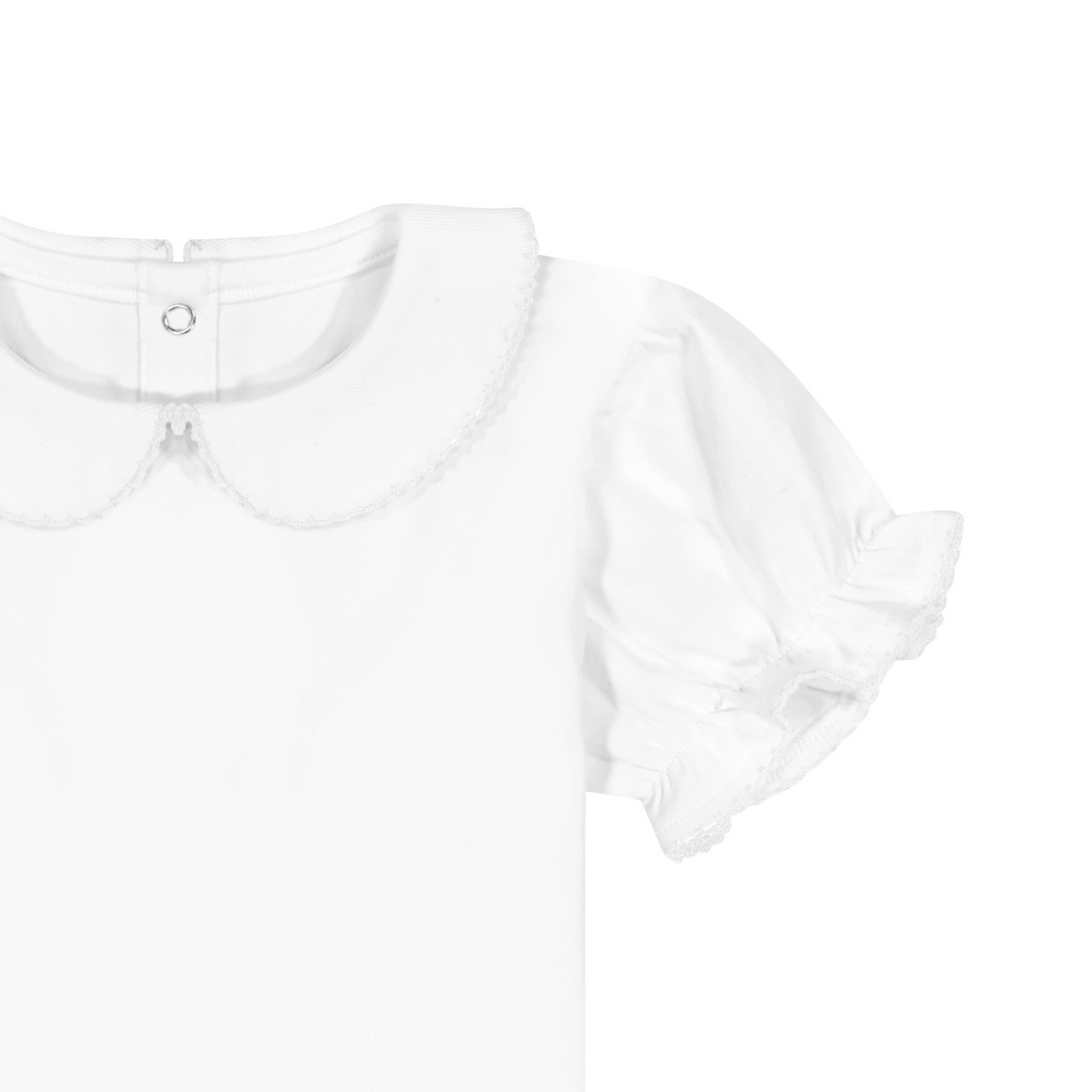 Peter Pan Collar Bodysuit - White